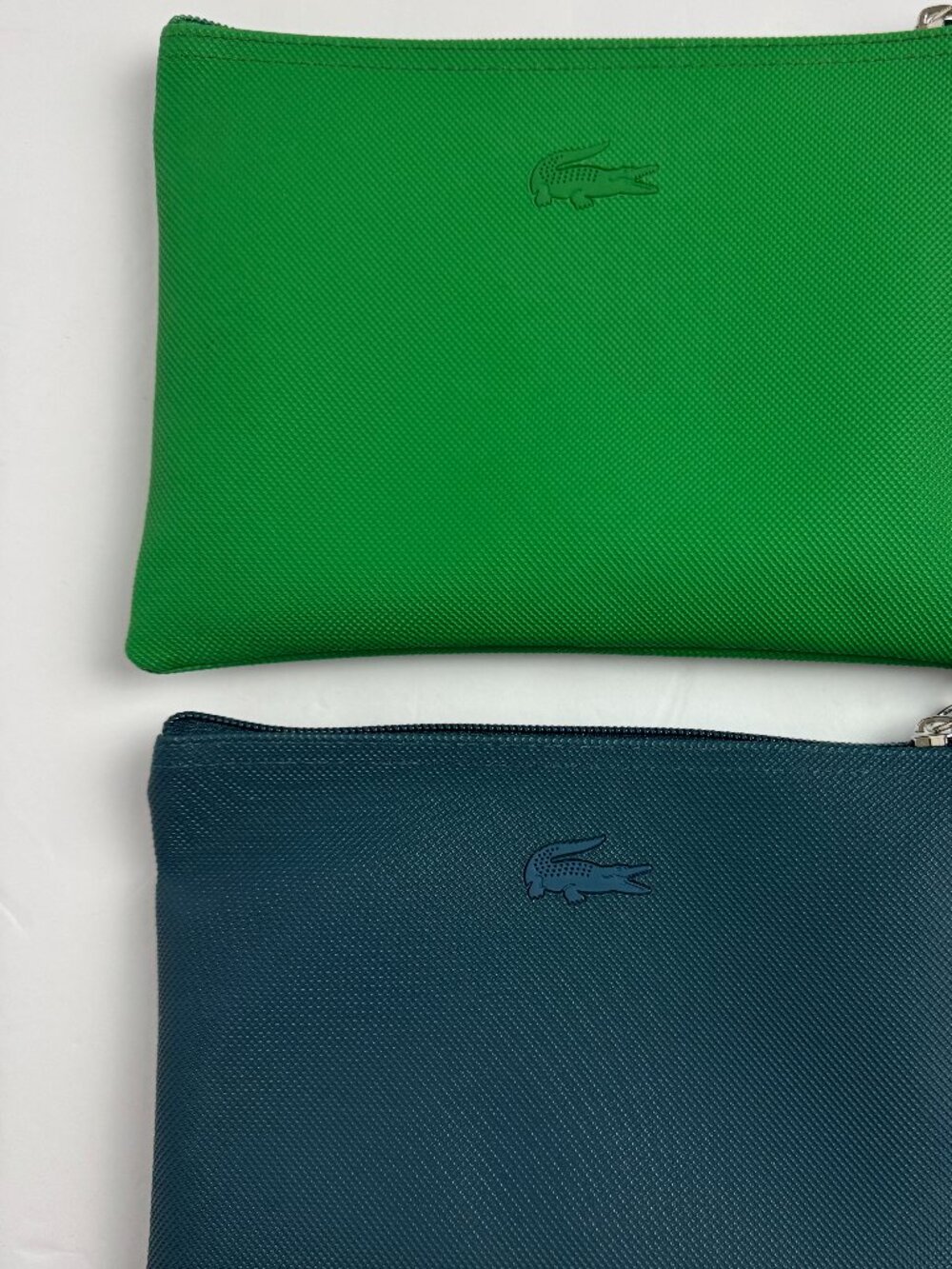 NEW Set of 2 Lacoste Travel Cosmetic Bag " For Her and For Him"